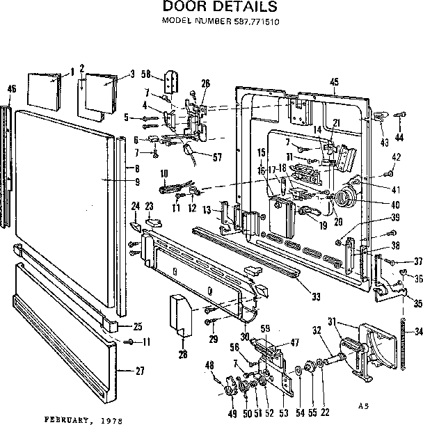 Kenmore 587771510 door details diagram