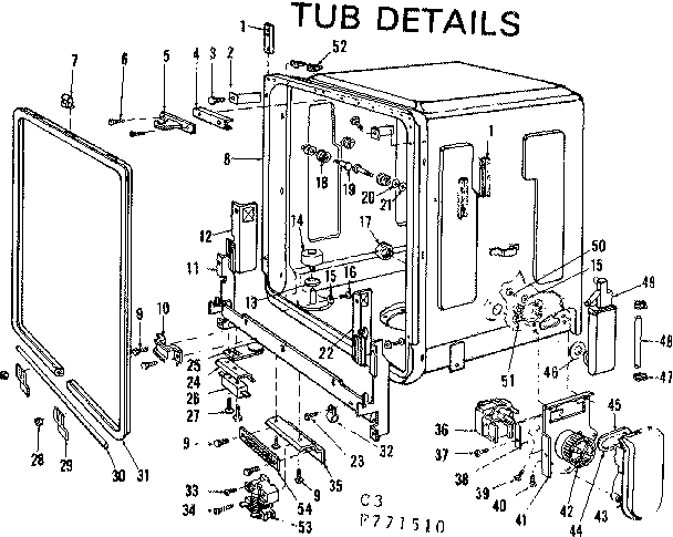 Kenmore 587771510 tub details diagram