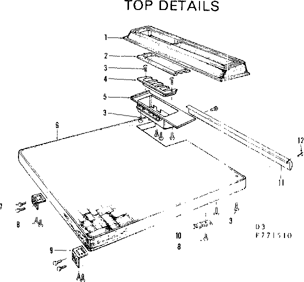 Kenmore 587771510 top details diagram