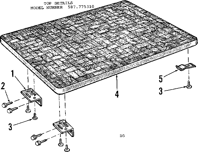 Kenmore 587775310 top details diagram