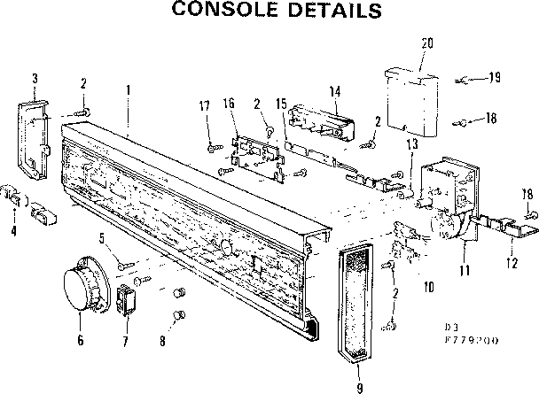 Kenmore 587779200 console details diagram