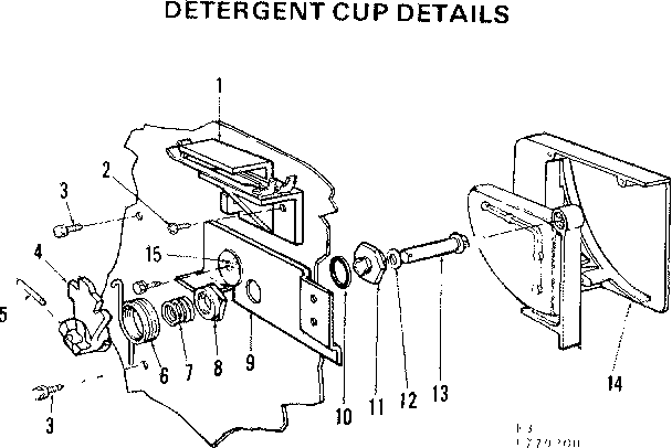 Kenmore 587779200 detergent cup details diagram