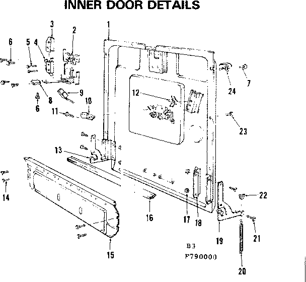 Kenmore 587790000 inner door diagram