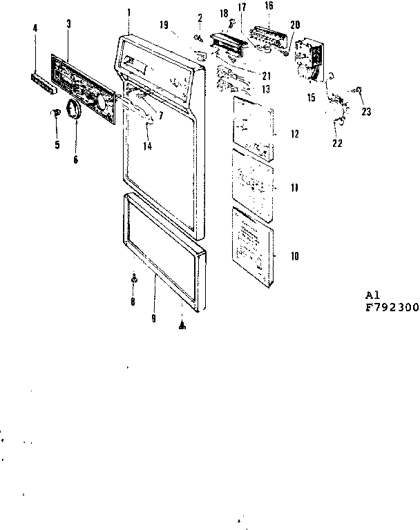 Kenmore 587792300 door details diagram