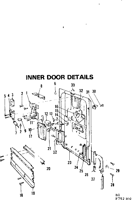 Kenmore 587792300 inner door details diagram