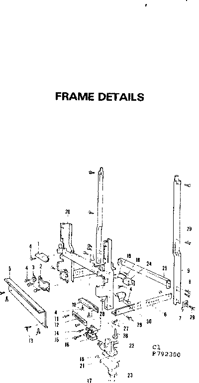 Kenmore 587792300 frame details diagram