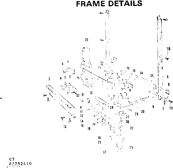 Kenmore 587792410 frame details diagram