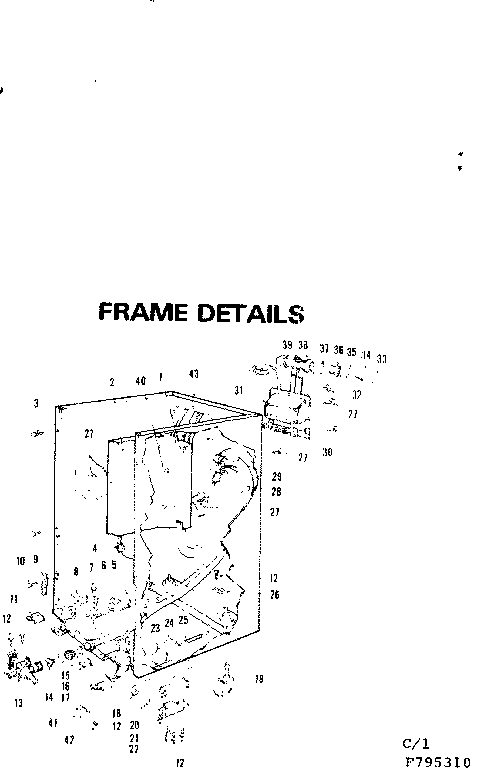 Kenmore 587795310 frame details diagram