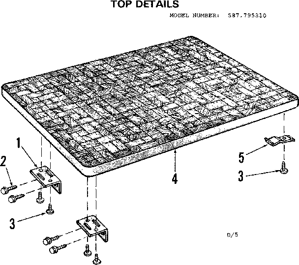 Kenmore 587795310 top details diagram