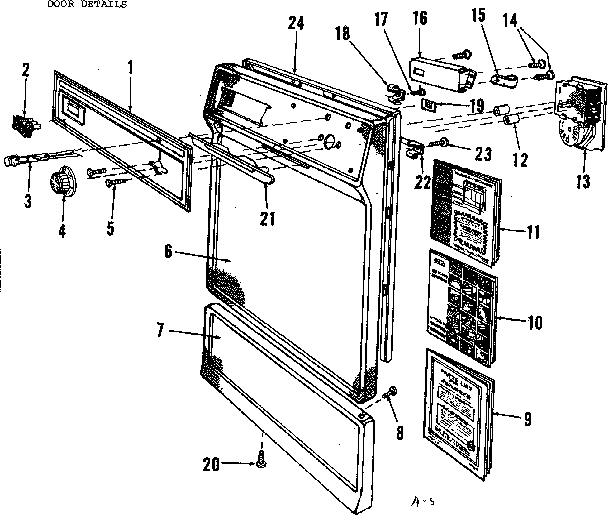 Kenmore 587798210 door details diagram