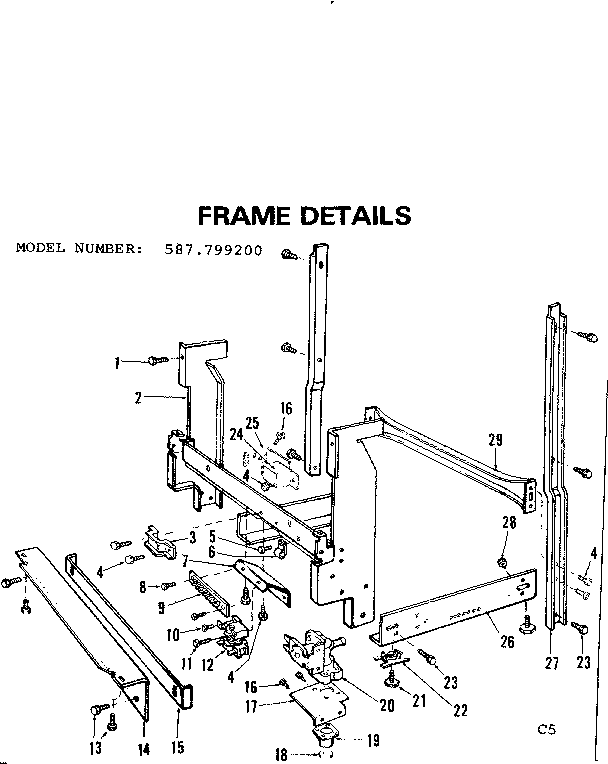 Kenmore 587799200 frame diagram
