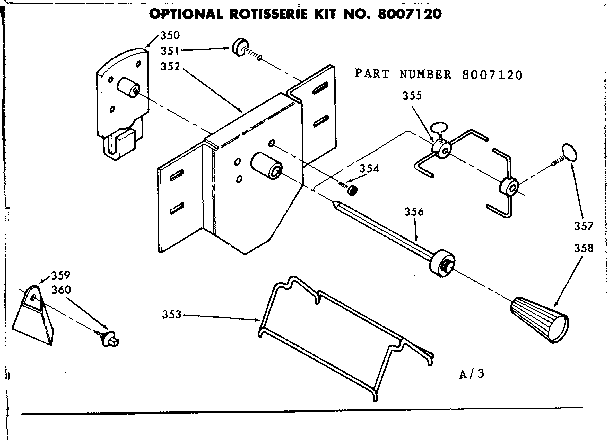 Kenmore 6286307361 optional rotisserie diagram
