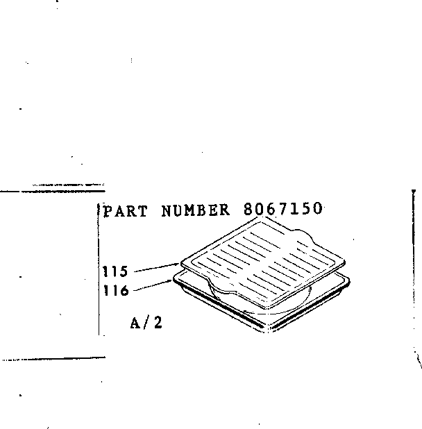 Kenmore 6286287240 optional broiler pan and grid kit diagram