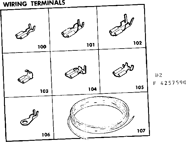 Kenmore 6284257590 wiring terminals diagram