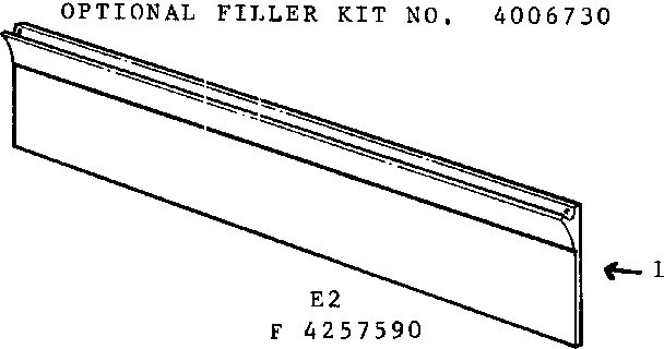 Kenmore 6284257590 optional filler kit #4006730 diagram
