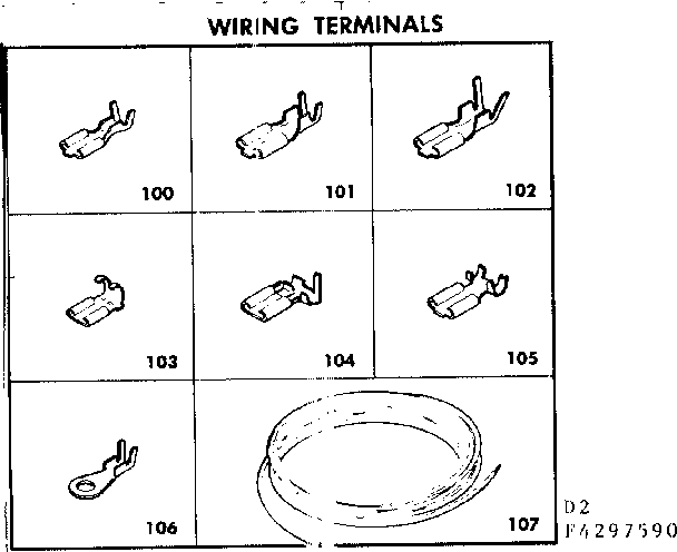 Kenmore 6284297590 wiring terminals diagram