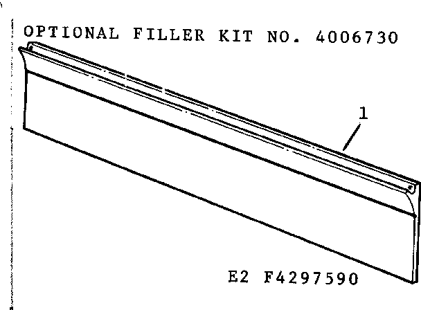 Kenmore 6284297590 optional filler kit #4006730 diagram