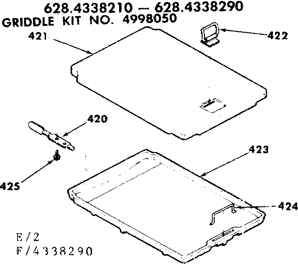 Kenmore 6284338210 griddle kit diagram