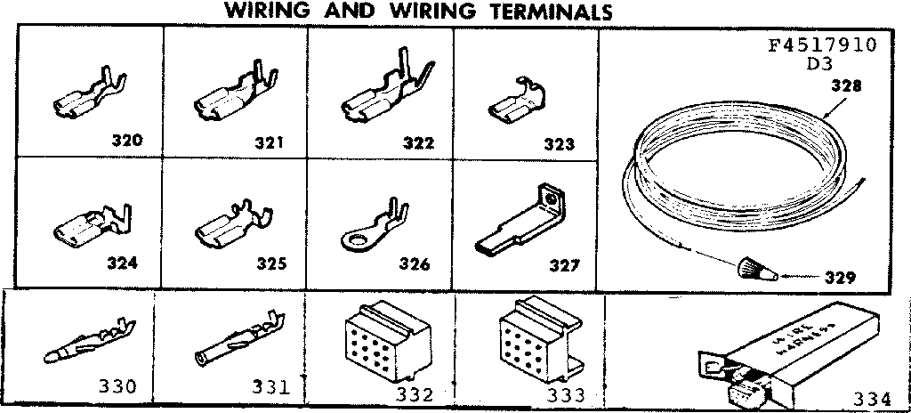 Kenmore 6284527912 wiring and wiring terminals diagram