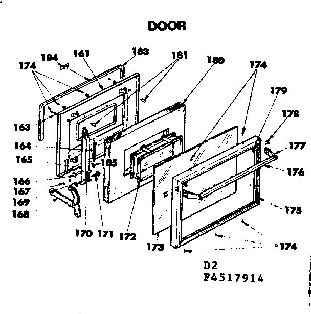 Kenmore 6284527994 door diagram