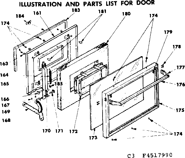 Kenmore 6284527990 door diagram