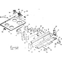 Kenmore 6284528590 control panel & cooktop assemblies diagram