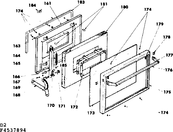 Kenmore 6284567990 door diagram