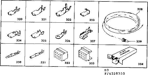 Kenmore 6284538550 wiring and wiring terminals diagram