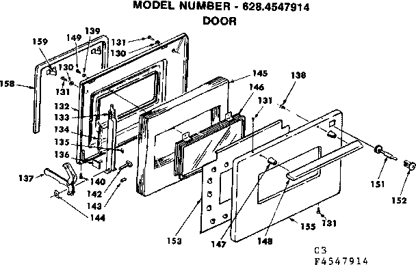 Kenmore 6284547994 door diagram