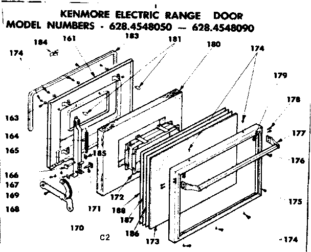 Kenmore 6284548050 door diagram