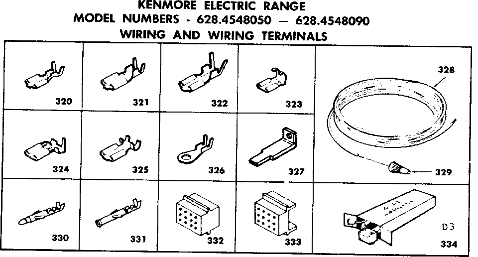 Kenmore 6284548050 wiring and wiring terminals diagram
