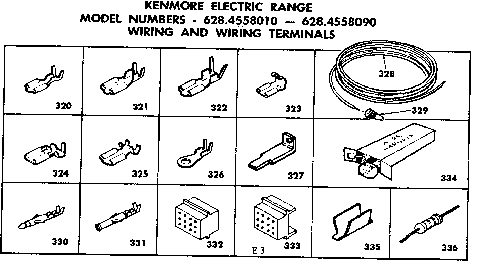 Kenmore 6284558090 wiring and wiring terminals diagram