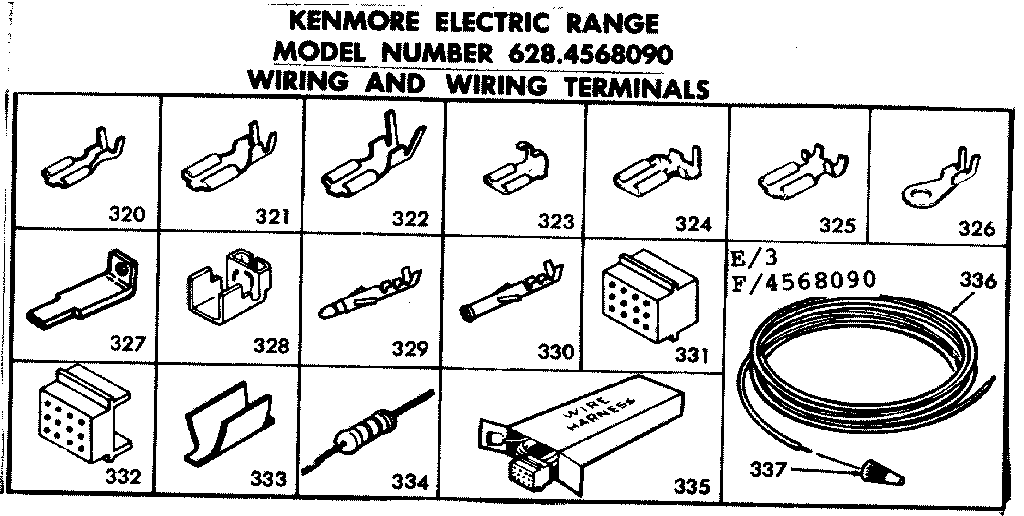 Kenmore 6284568090 wiring and wiring terminals diagram