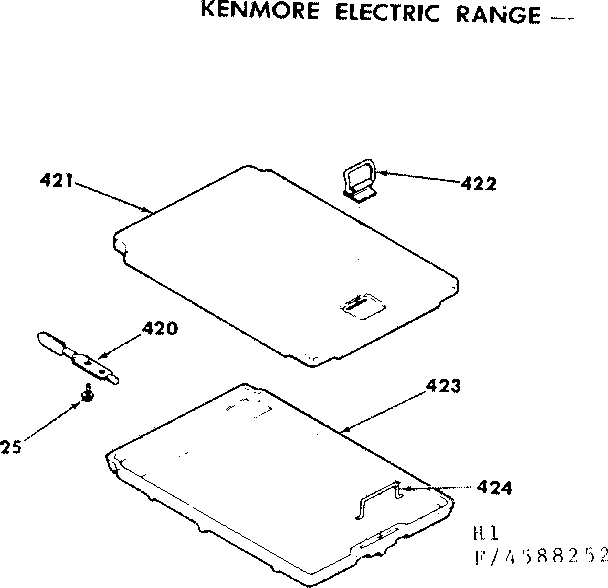 Kenmore 6284588252 optional griddle kit no. 4998050 diagram
