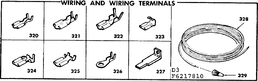 Kenmore 6286217810 wiring and wiring terminals diagram