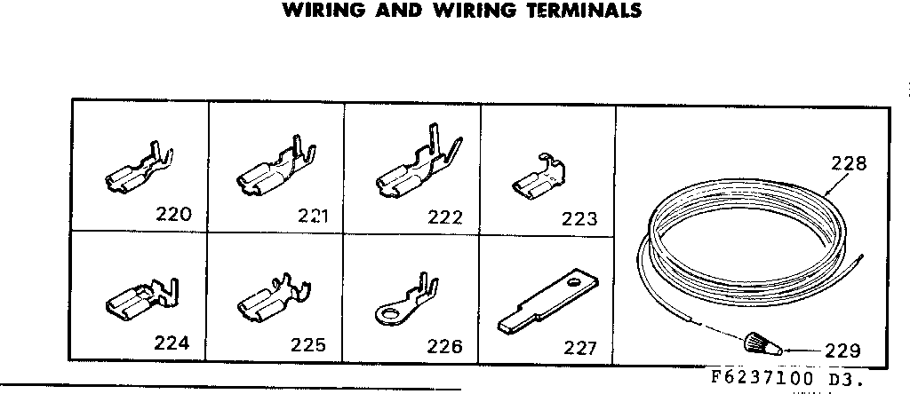 Kenmore 6286237160 wiring and wiring terminals diagram