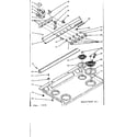 Kenmore 6286247060 backguard and cooktop assembly diagram