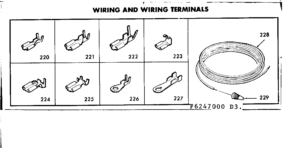 Kenmore 6286247060 wiring and wiring terminals diagram