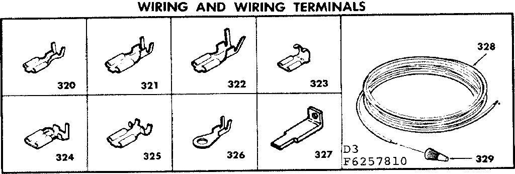 Kenmore 6286257810 wiring and wiring terminals diagram