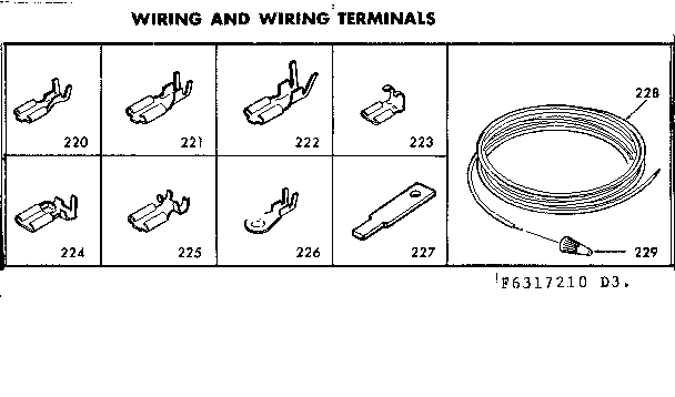Kenmore 6286317210 wiring and wiring terminals diagram