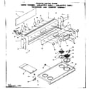 Kenmore 6286417912 backguard and cooktop assembly diagram
