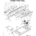 Kenmore 6286437811 backguard and cooktop assembly diagram