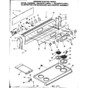 Kenmore 6286437910 backguard and cooktop assembly diagram