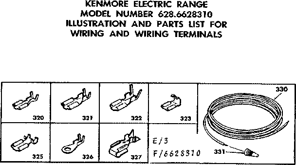Kenmore 6286628310 wiring and wiring terminals diagram