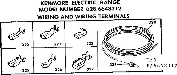 Kenmore 6286648312 wiring and wiring terminals diagram