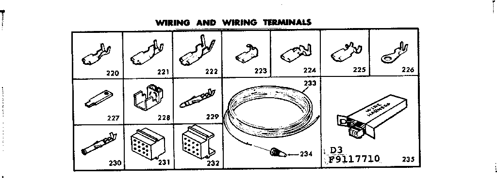 Kenmore 6289117710 wiring and wiring terminals diagram