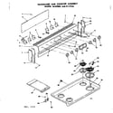 Kenmore 6289117910 backguard and cooktop assembly diagram