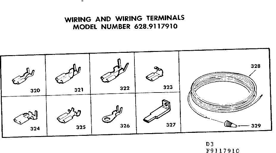 Kenmore 6289117910 wiring and wiring terminals diagram