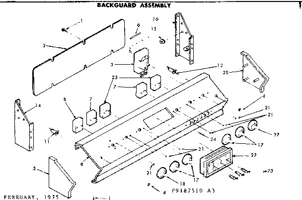 Kenmore 6289187560 backguard asm diagram