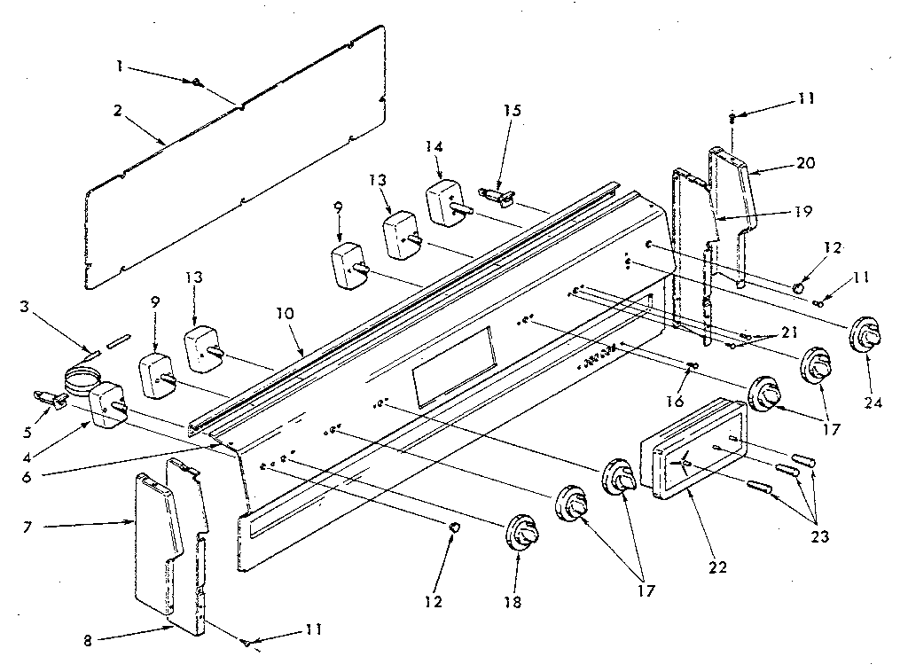 Kenmore 6289187610 backguard assembly diagram